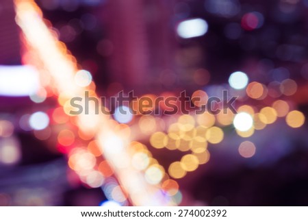 City lights abstract circular bokeh - vintage effect style pictures