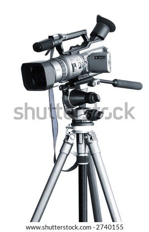 Camcorder on a tripod
