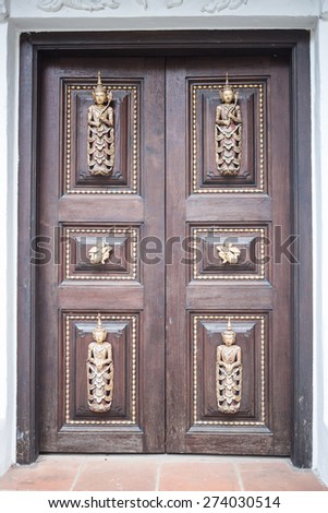 Beautiful wooden door.