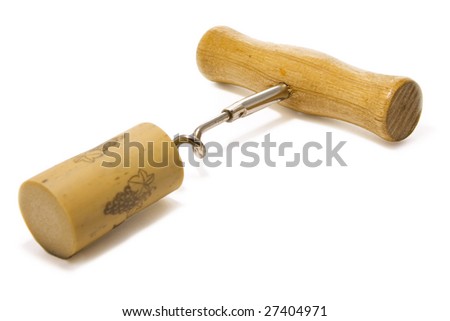 Cork-screw with cork