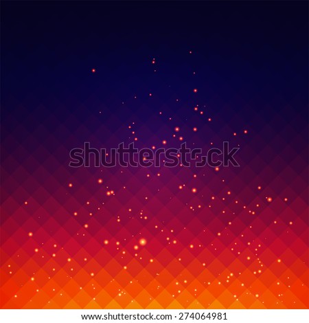 Abstract vector background with fire sparks effect