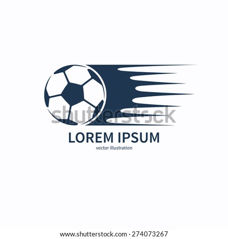 Football or soccer ball icon, symbol or logo. Vector illustration