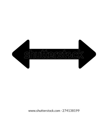 Move left and right or back and forth directional arrow flat vector icon for apps and websites