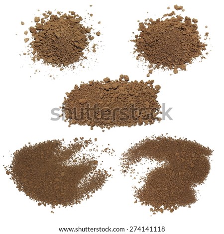 set pile dirt isolated on white background with clipping path, (high resolution)