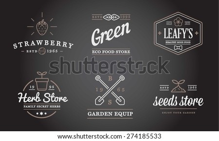 Set of Vector Garden and Farm Elements and Fruits or Vegetables Icons Illustration can be used as Logo or Icon in premium quality
