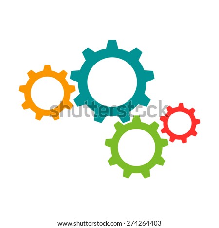 cogwheel icon flat picture vector eps10 graphic object jpeg Royalty-Free Stock Photo #274264403