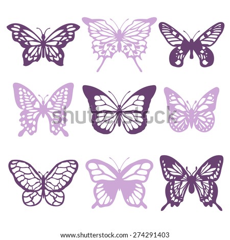 A vector illustration of intricate lace like butterflies filigree.