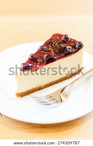 Blueberry cheese cake - vintage soft effect style pictures