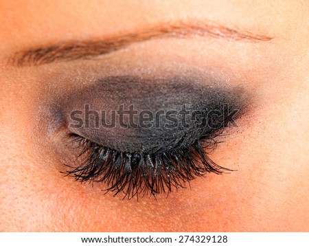 Eye with make up close up
