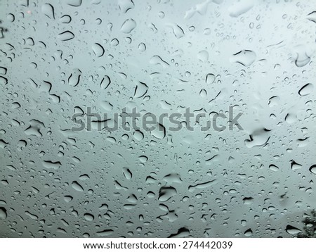Waterdrops on a glass surface