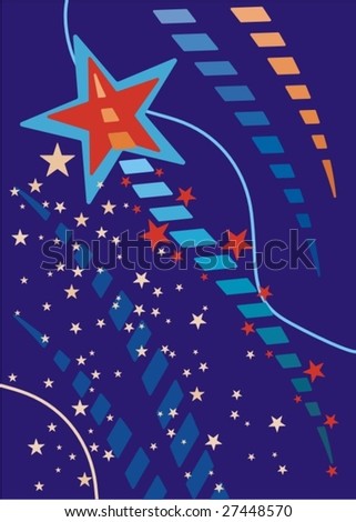 Abstract celebration related background with stars and stripes, vector illustration series.