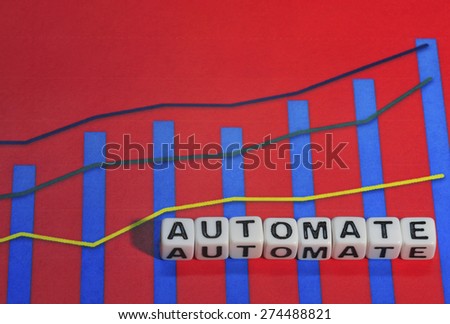 Business Term with Climbing Chart / Graph - Automate