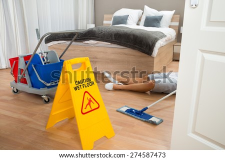 Female Maid Had Accident At Work While Cleaning Hotel Room