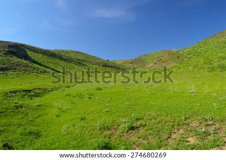Hills and mountains, Kadamzhay area, Sartaly, Kyrgyzstan