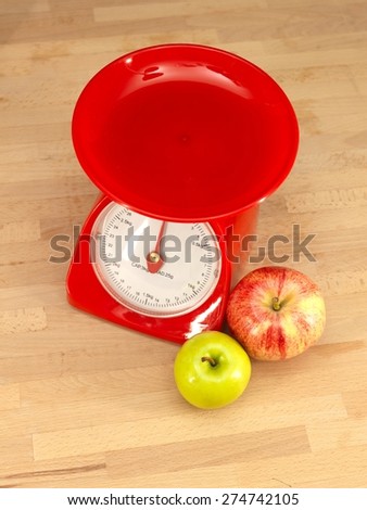 A close up shot of a set of food scales