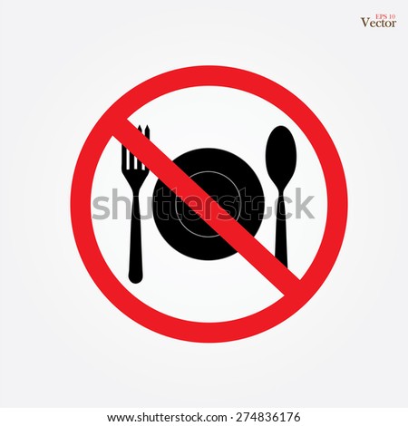 No eating vector sign,no food or drink allowed  vector 