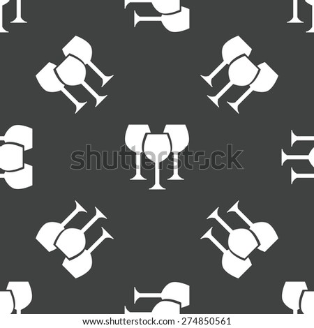 Image of three wine glasses repeated on grey background