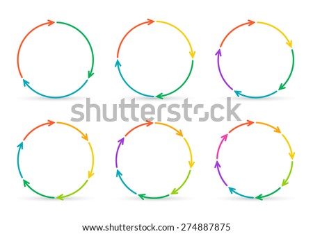 Vector circle arrows for infographic. Template for diagram, graph, presentation and chart. Business concept with 3, 4, 5, 6, 7, 8 options, parts, steps or processes Royalty-Free Stock Photo #274887875
