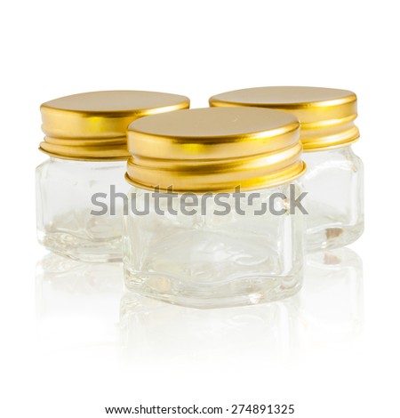 blank hexagon shape  bottle no label with isolated white background