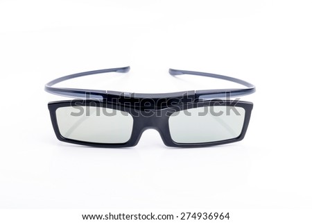 3d glasses isolated in white background