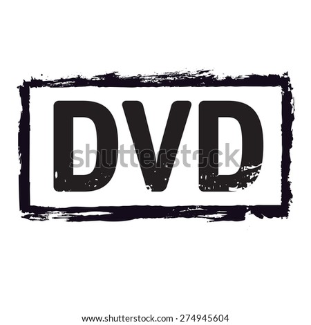 Black vector grunge stamp DVD