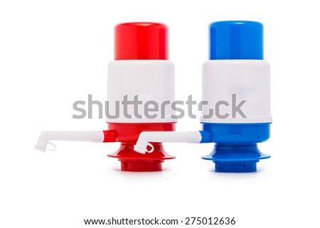 Pump for water dispenser isolated on the white