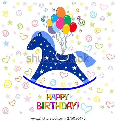 Happy birthday card. vector illustration