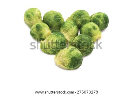 Brussels Sprouts isolated on the white background