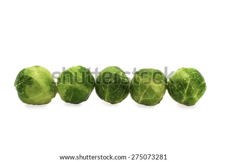 Brussels Sprouts isolated on the white background