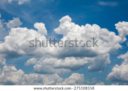 Clear White Clouds and Blue Sky