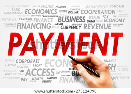 PAYMENT word cloud, business concept