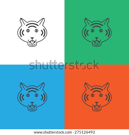 Tiger logo or icon in vector