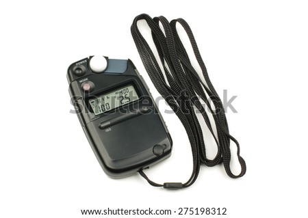 Photography exposure light meter isolated on the white background