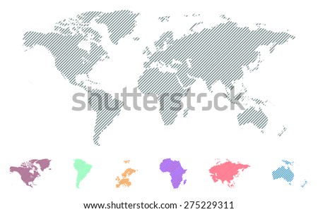 World stripes map