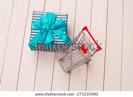gift box and trolley