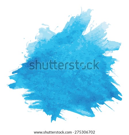 blue watercolor texture background, hand painted vector illustration