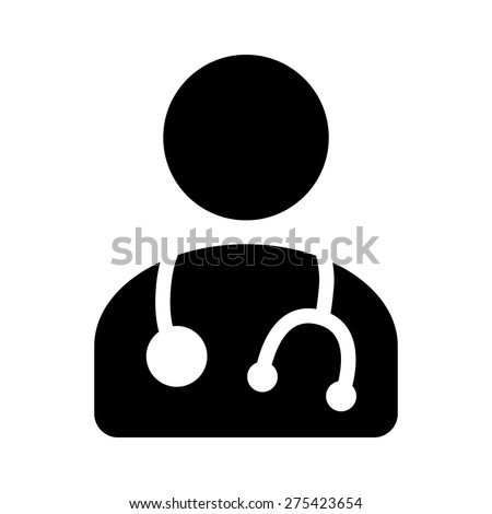 Physician doctor / family doctor - a provider of patient care flat vector icon for apps and websites