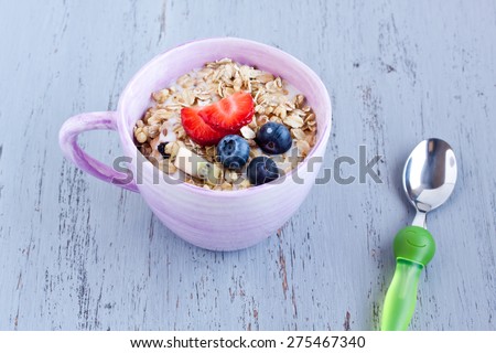 muesli with fruits for healthy