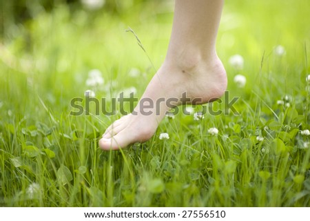 Foot in the grass