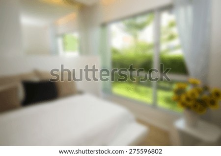 blur picture of bed room