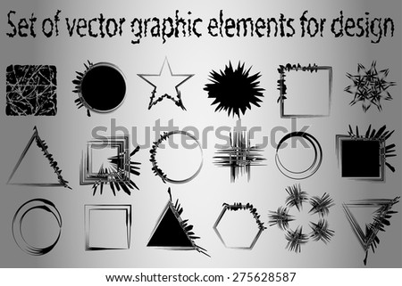 Set of decorative elements for logos. Vector Set - Logo