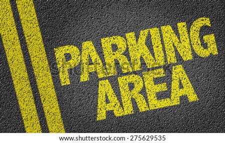 Parking Area written on the road