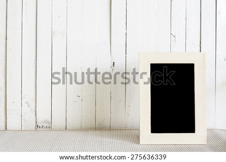 wood frame and white wood background