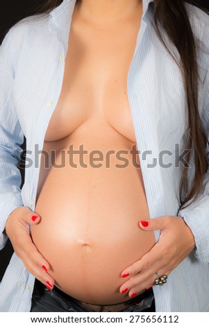 Nice and Lovely young woman expecting a baby