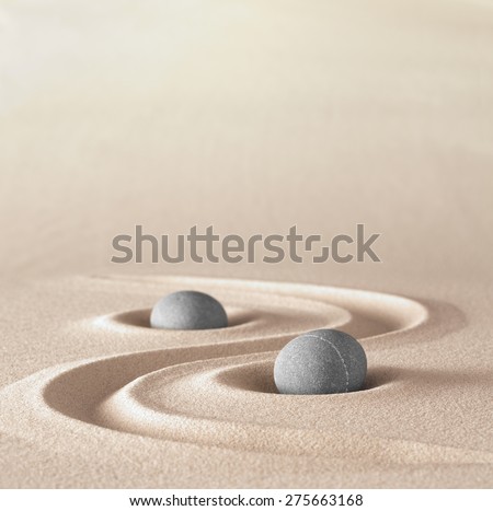 zen meditation stone background to a buddhism stones ying yang for relaxation balance and harmony spirituality or spa wellness concept for purity serenity jing jang Royalty-Free Stock Photo #275663168