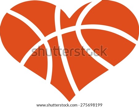 Heart with Basketball Pattern