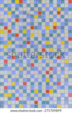 Blue tone square ceramic texture background