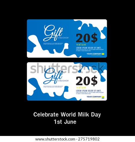 Gift Voucher Celebrate l  World Milk Day l  1 June