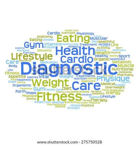 Vector concept or conceptual abstract word cloud on white background as metaphor for health, nutrition, diet, wellness, body, energy, medical, fitness, medical, gym, medicine, sport, heart or science