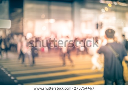 Abstract bokeh city night background with vintage color tone tuned 